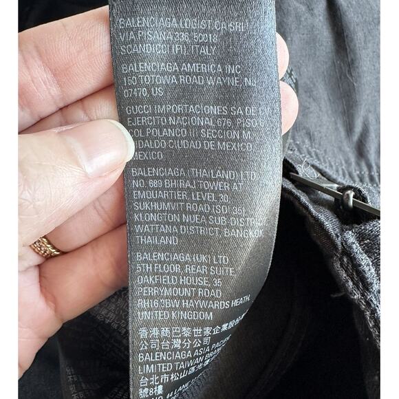 Balenciaga Hybrid Cargo Jeans Black SS22 Japanese Denim size S - Picture 13 of 13